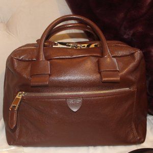Marc Jacobs The Antonia leather satchel travel bag Chestnut Made in Italy